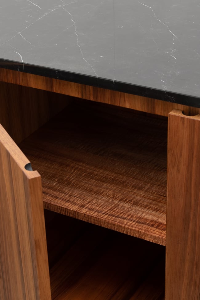 JEWELL SIDEBOARD IN TASMANIAN BLACKWOOD AND NERO MARBLE