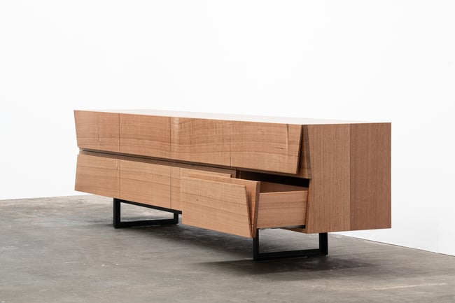 CLIPPED WING SIDEBOARD IN TASMANIAN OAK