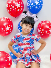 Image 1 of Usa party top and bummie set handmade 