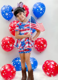 Image 2 of Usa party top and bummie set handmade 