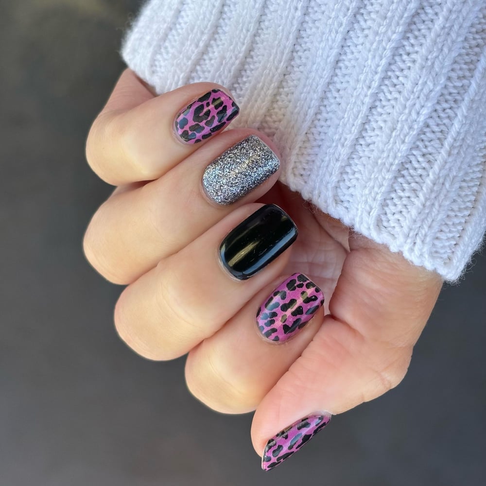 Pink Leopard Nail Polish Strip