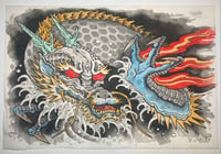 Dragon Study-original rice paper painting