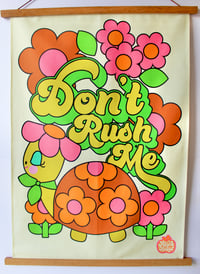 Image 1 of Don't Rush Me Tea Towel - 70s Brown