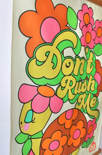 Image 3 of Don't Rush Me Tea Towel - 70s Brown
