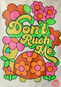 Image 4 of Don't Rush Me Tea Towel - 70s Brown