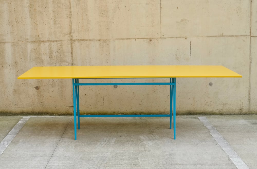 Image of Ex-Display Large Colour Play Dining Table in Yellow