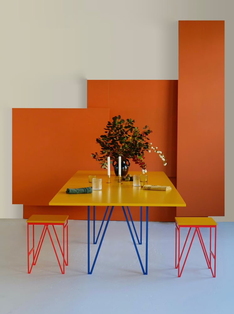 Image of Colour Play Dining Table in Yellow