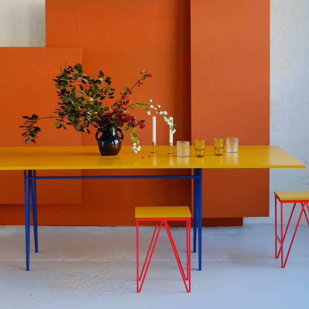 Image of Colour Play Dining Table in Yellow