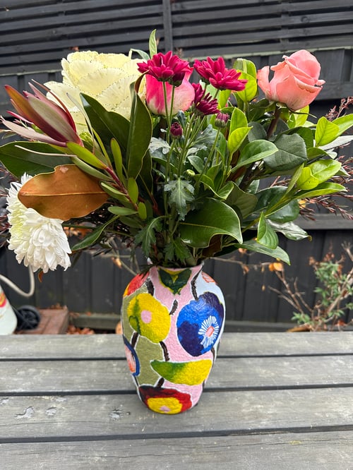 Image of Cover Me in Sunshine Handpainted Vase