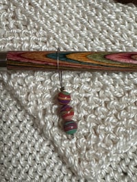 Triple Rainbow Beaded Stitch Markers