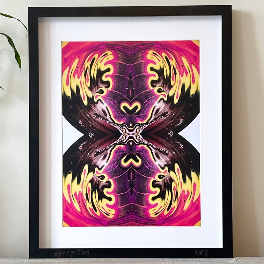 Image of imited Run Design By Strats A3 Art Print with laser engraved frame #002