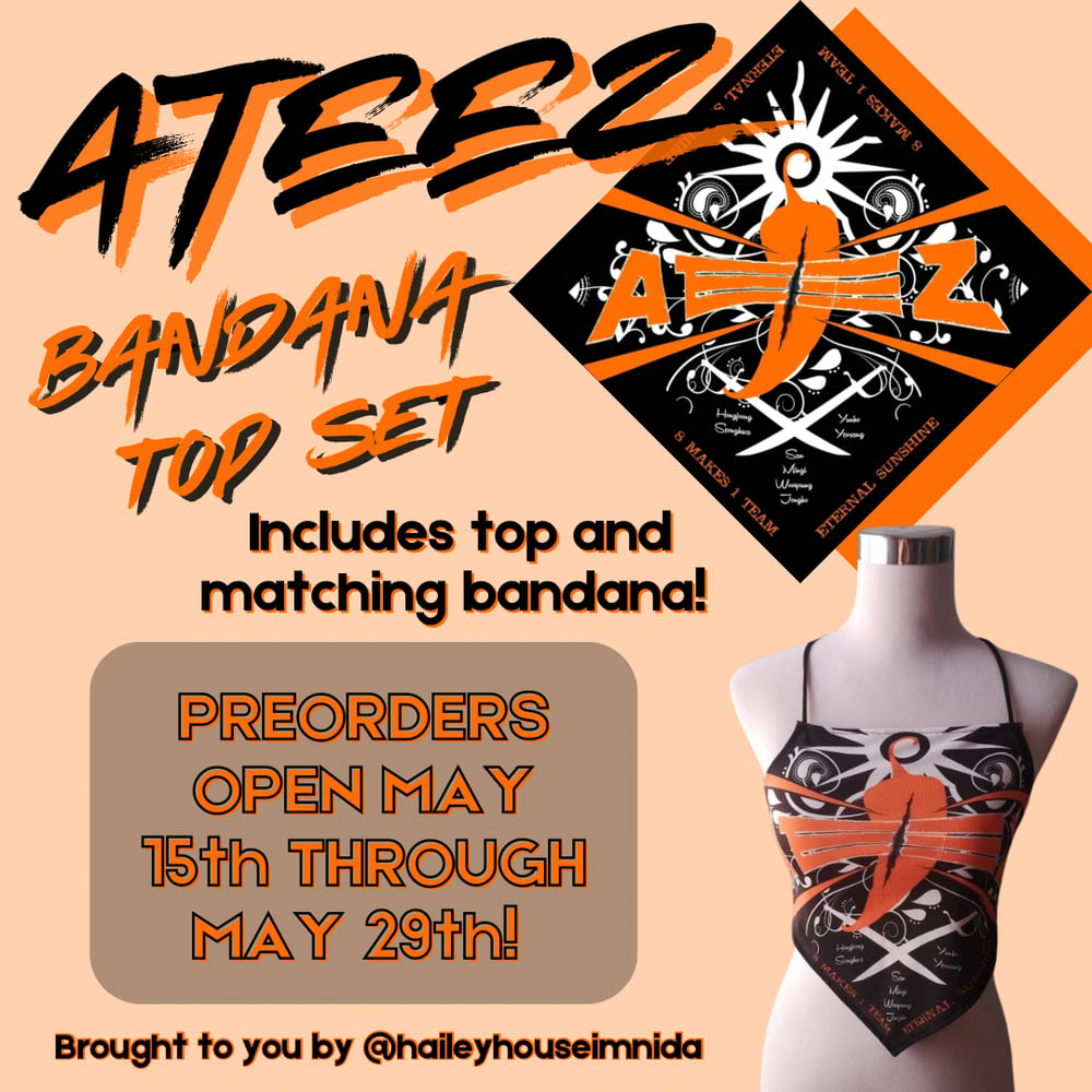 Image of Ateez Bandana Top Set (Top + Bandana)