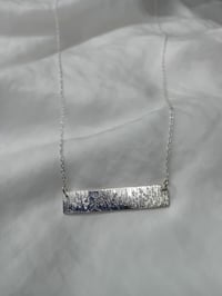 Image 3 of Hammered rectangle pendant