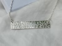 Image 2 of Hammered rectangle pendant