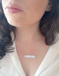 Image 1 of Hammered rectangle pendant