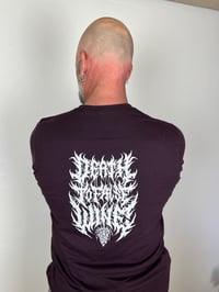 Image 3 of Brutal BoG Logo + Death To False Wine T-Shirt