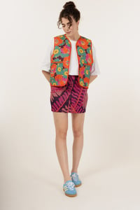 Image 4 of GILET CANDY GIAMAICA ARANCIO + ANEMONE PRUGNA €199 -20%