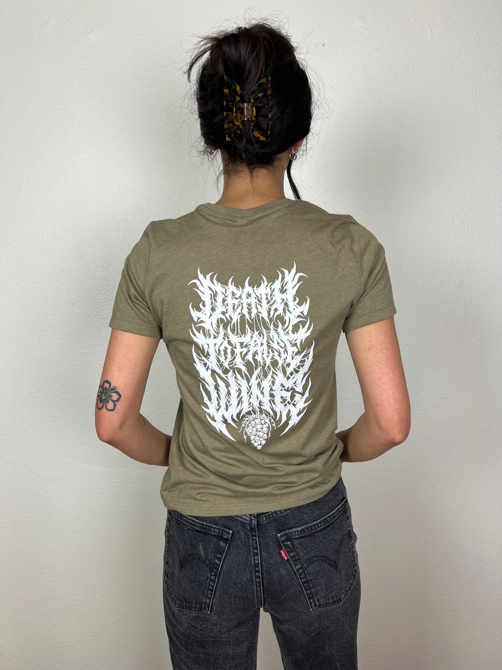 Women's Brutal BoG Logo + Death To False Wine T-Shirt