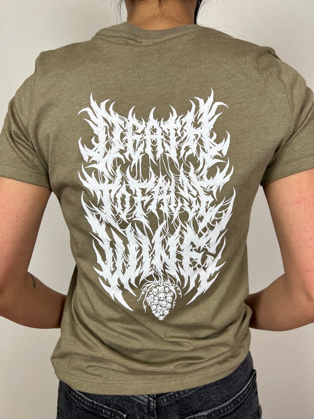 Women's Brutal BoG Logo + Death To False Wine T-Shirt