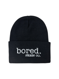 bored. spell out beanie - pitch black