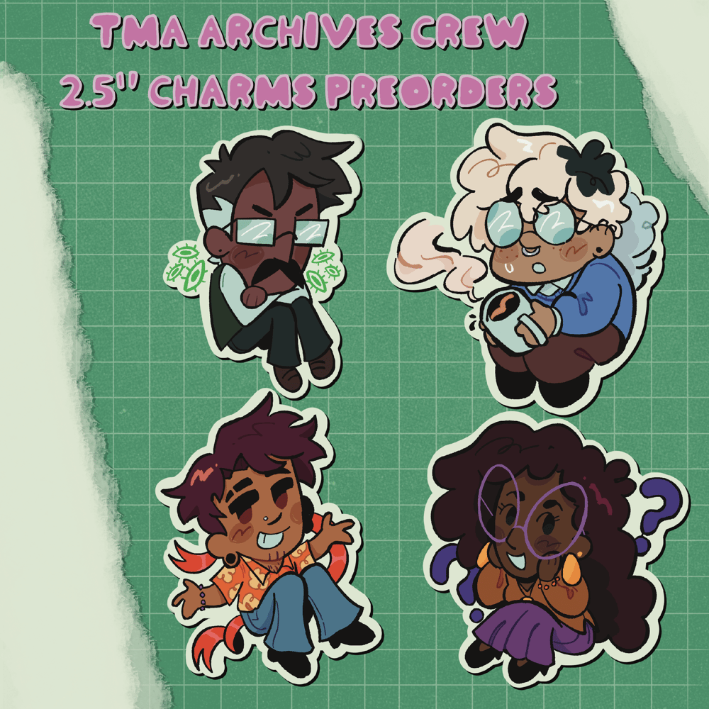 Image of tma archives crew 2.5" charms 