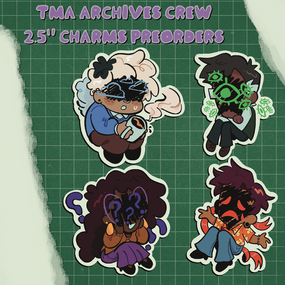 Image of tma archives crew 2.5" charms 