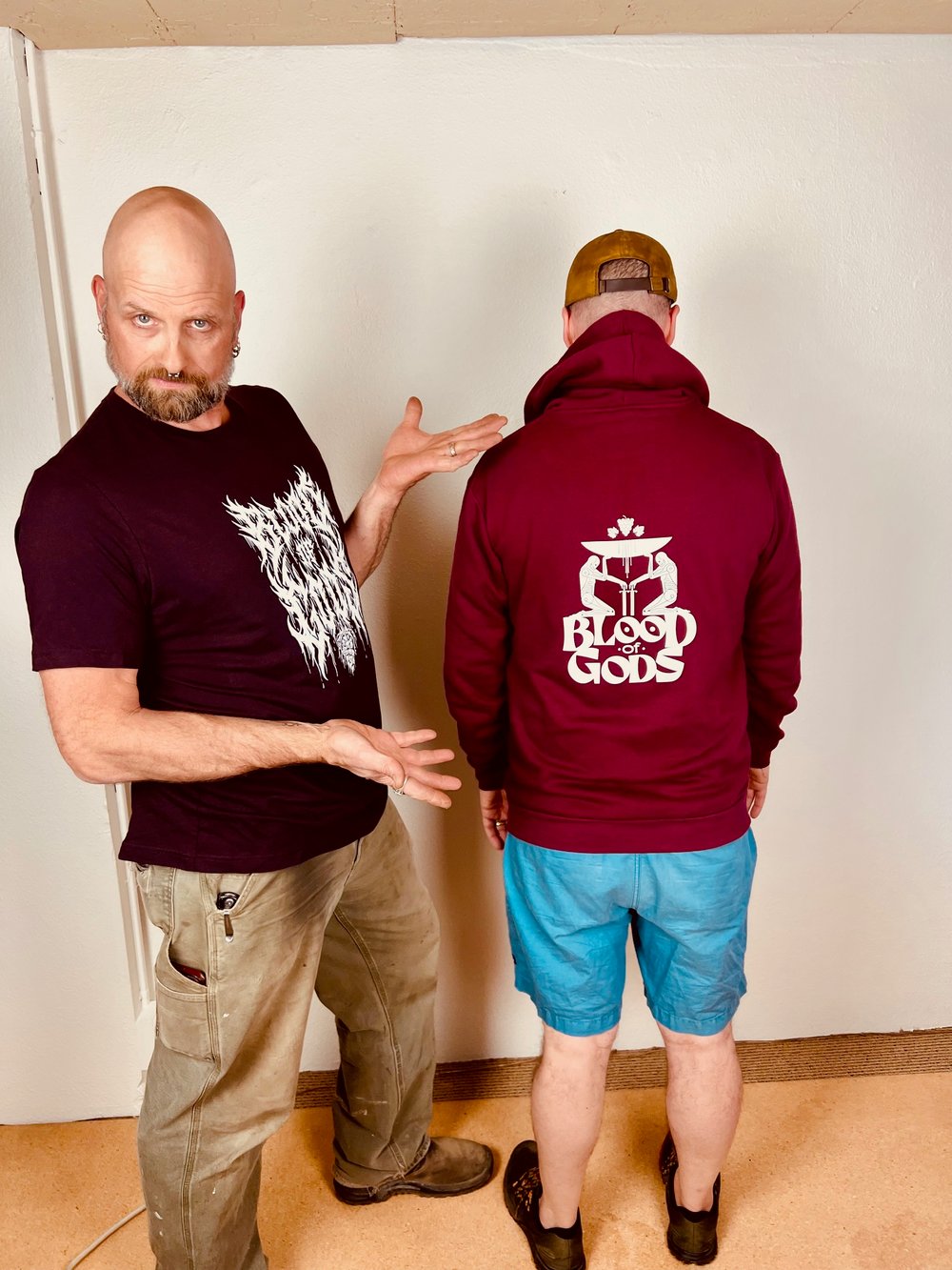 Maroon Blood Of Gods Logo Zip-Up Hoodie