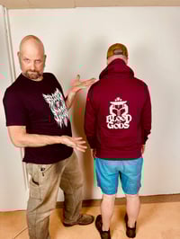 Image 2 of Maroon Blood Of Gods Logo Zip-Up Hoodie