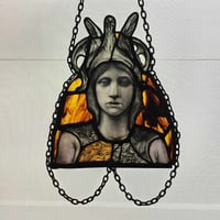 Image 1 of The mysterious sphinx stained glass piece