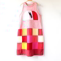Image 1 of cicada adult xs extra small patchwork courtneycourtney racerback tank sleeveless dress