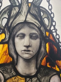 Image 2 of The mysterious sphinx stained glass piece