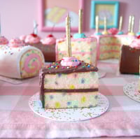 Image 1 of Chocolate Funfetti Slice mixed media sculpture 