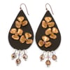 Copper Flower Earrings (Dark Coffee)