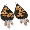Copper Flower Earrings (Dark Coffee)
