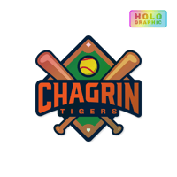 Chagrin Softball Die‑cut Sticker