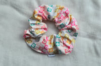 Image 2 of Checkered Floral Scrunchie