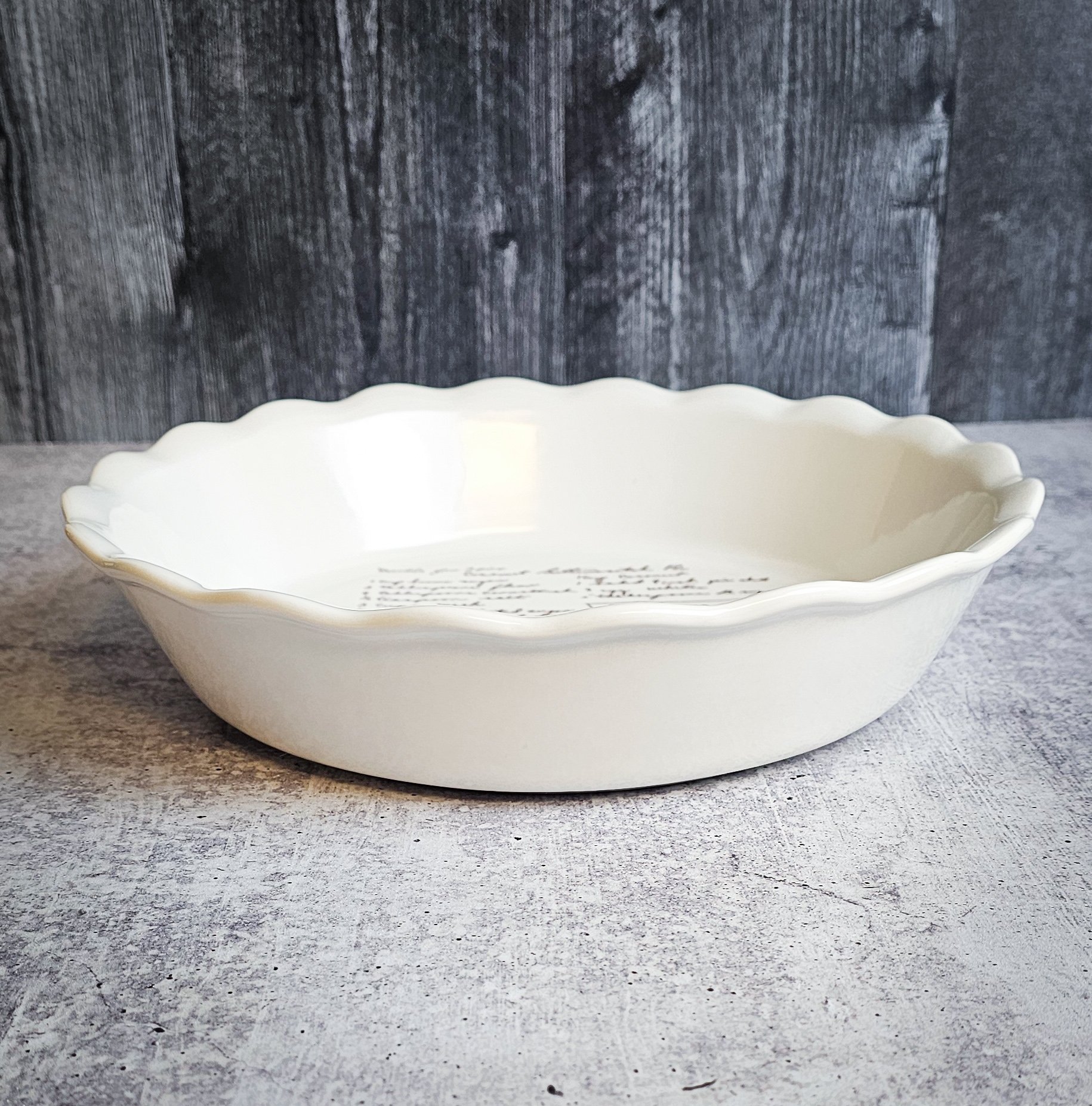 Recipe Pie Dish with Handwriting and Photo ArtSmith