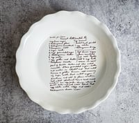 Image 3 of Recipe Pie Dish with Handwriting and Photo