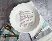 Image 2 of Recipe Pie Dish with Handwriting and Photo