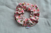 Image 1 of Daisies & Flowers on Pink Scrunchie