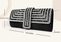 Image 4 of Black and Silver Clutch Bag