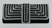 Image 1 of Black and Silver Clutch Bag