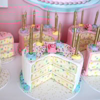 Image 5 of White Funfetti Cake mixed media sculpture 