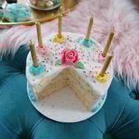 Image 8 of White Funfetti Cake mixed media sculpture 