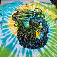 Image 1 of Noosh! Woodcut T-shirt! Limited Tie Dye! **FREE SHIPPING**