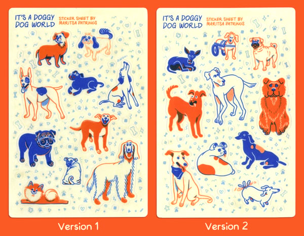 Image of It's A Doggy Dog World: Sticker Sheet