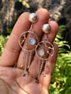 Cosmos - Moon Stone Earrings