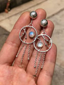 Cosmos - Moon Stone Earrings