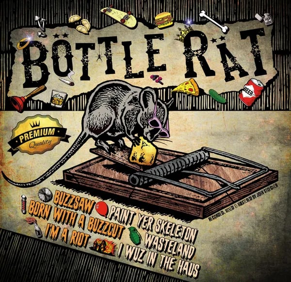 Bottle Rat / Deth Cat Is Her Name split Black LP (Katzulhu Records)