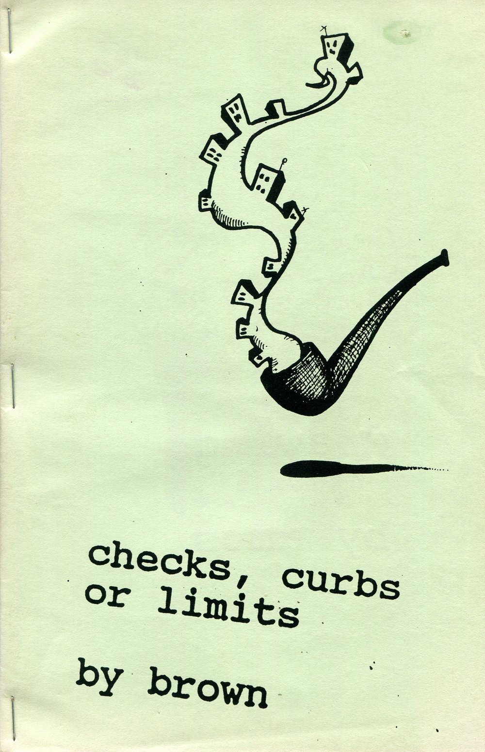 Image of CHECKS, CURBS OR LIMITS By Eric Brown → chapbook